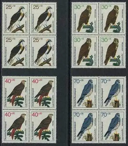 BUND 1973 Michel-Nummer 0754-0757 postfrisch SATZ(4) BLÖCKE