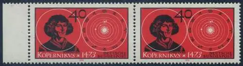 BUND 1973 Michel-Nummer 0758 postfrisch horiz.PAAR RAND links