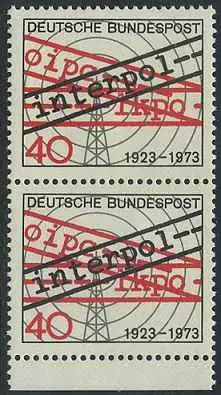 BUND 1973 Michel-Nummer 0759 postfrisch vert.PAAR RAND unten