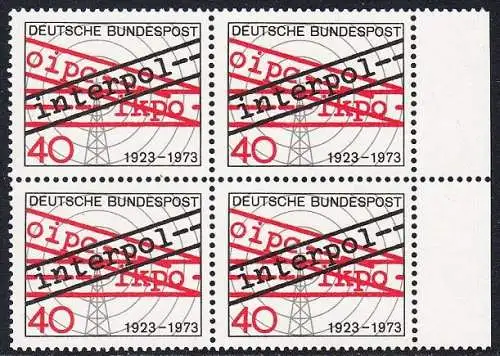 BUND 1973 Michel-Nummer 0759 postfrisch BLOCK RÄNDER rechts