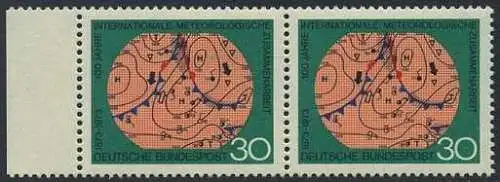 BUND 1973 Michel-Nummer 0760 postfrisch horiz.PAAR RAND links