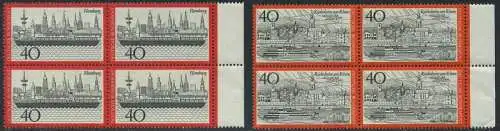 BUND 1973 Michel-Nummer 0761-0762 postfrisch SATZ(2) BLÖCKE RÄNDER rechts