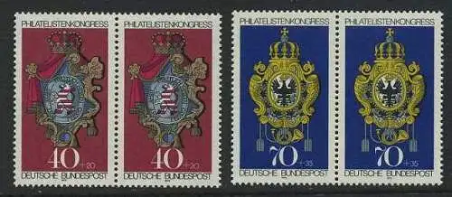 BUND 1973 Michel-Nummer 0764-0765 postfrisch SATZ(2) horiz.PAARE