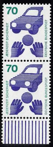 BUND 1973 Michel-Nummer 0773 postfrisch vert.PAAR RAND unten