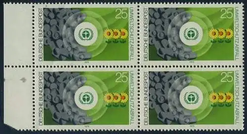 BUND 1973 Michel-Nummer 0774 postfrisch BLOCK RÄNDER links