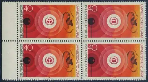 BUND 1973 Michel-Nummer 0776 postfrisch BLOCK RÄNDER links