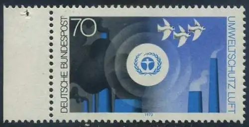 BUND 1973 Michel-Nummer 0777 postfrisch EINZELMARKE RAND links