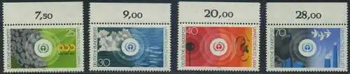 BUND 1973 Michel-Nummer 0774-0777 postfrisch SATZ(4) EINZELMARKEN RÄNDER oben (a)