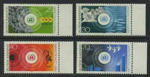 BUND 1973 Michel-Nummer 0774-0777 postfrisch SATZ(4) EINZELMARKEN RÄNDER rechts