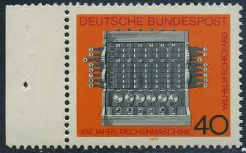 BUND 1973 Michel-Nummer 0778 postfrisch EINZELMARKE RAND links