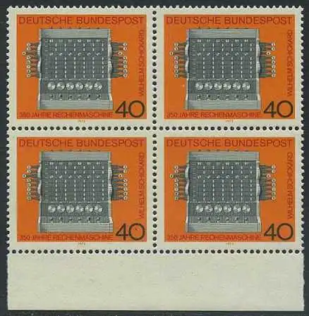 BUND 1973 Michel-Nummer 0778 postfrisch BLOCK RÄNDER unten