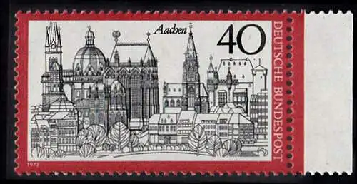 BUND 1973 Michel-Nummer 0788 postfrisch EINZELMARKE RAND rechts