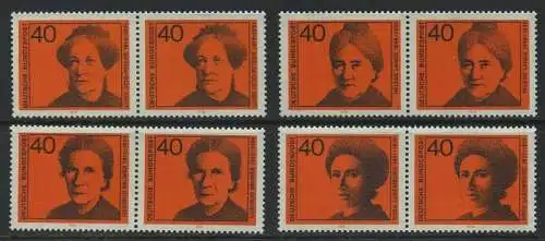 BUND 1974 Michel-Nummer 0791-0794 postfrisch SATZ(4) horiz.PAARE