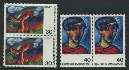 BUND 1974 Michel-Nummer 0798-0799 postfrisch SATZ(2) vert./horiz.PAARE