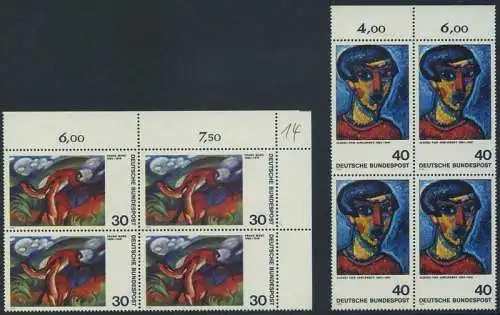 BUND 1974 Michel-Nummer 0798-0799 postfrisch SATZ(2) BLÖCKE (a1)