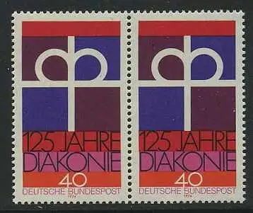 BUND 1974 Michel-Nummer 0810 postfrisch horiz.PAAR