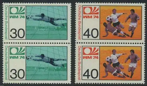 BUND 1974 Michel-Nummer 0811-0812 postfrisch SATZ(2) vert.PAARE