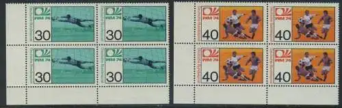 BUND 1974 Michel-Nummer 0811-0812 postfrisch SATZ(2) BLÖCKE ECKRAND unten links