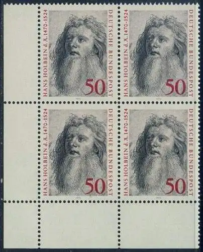 BUND 1974 Michel-Nummer 0813 postfrisch BLOCK ECKRAND unten links