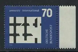 BUND 1974 Michel-Nummer 0814 postfrisch EINZELMARKE RAND rechts