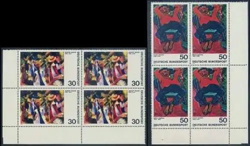 BUND 1974 Michel-Nummer 0816-0817 postfrisch SATZ(2) BLÖCKE (a2)