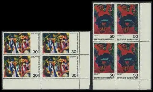 BUND 1974 Michel-Nummer 0816-0817 postfrisch SATZ(2) BLÖCKE ECKRAND unten rechts