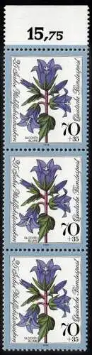 BUND 1974 Michel-Nummer 0821 postfrisch vert.STRIP(3) RAND oben