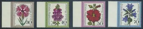 BUND 1974 Michel-Nummer 0818-0821 postfrisch SATZ(4) EINZELMARKEN RÄNDER links