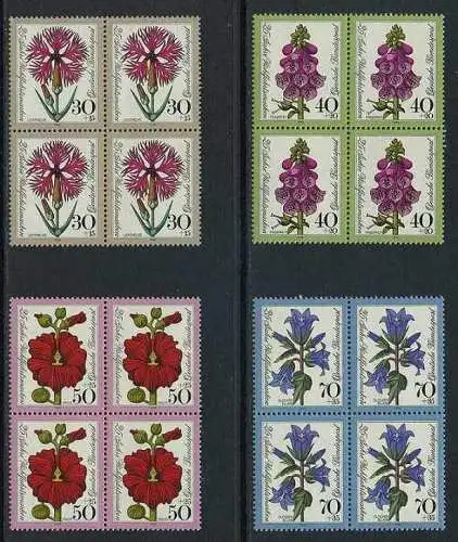 BUND 1974 Michel-Nummer 0818-0821 postfrisch SATZ(4) BLÖCKE