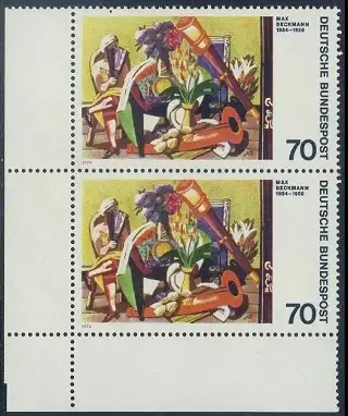 BUND 1974 Michel-Nummer 0822 postfrisch vert.PAAR ECKRAND unten links