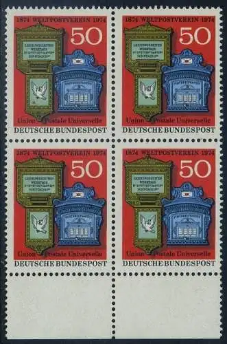 BUND 1974 Michel-Nummer 0825 postfrisch BLOCK RÄNDER unten