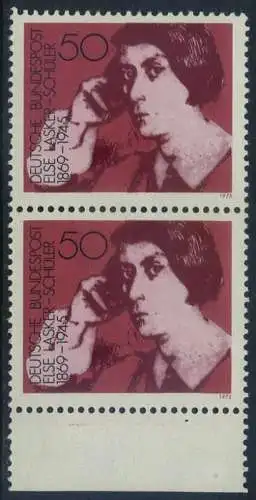 BUND 1975 Michel-Nummer 0828 postfrisch vert.PAAR RAND unten