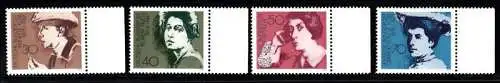 BUND 1975 Michel-Nummer 0826-0829 postfrisch SATZ(4) EINZELMARKEN RÄNDER rechts