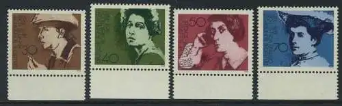 BUND 1975 Michel-Nummer 0826-0829 postfrisch SATZ(4) EINZELMARKEN RÄNDER unten