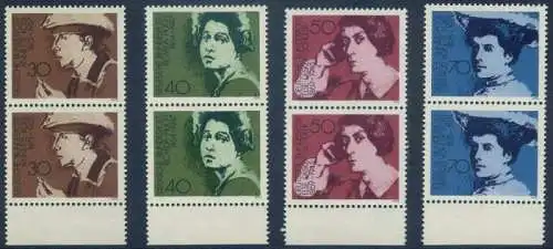 BUND 1975 Michel-Nummer 0826-0829 postfrisch SATZ(4) vert.PAARE RÄNDER unten