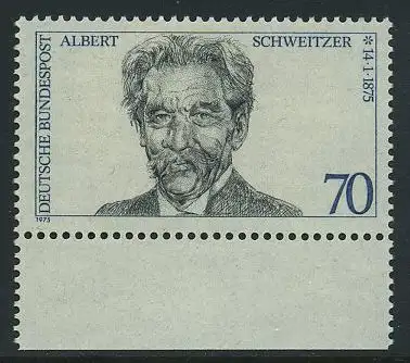 BUND 1975 Michel-Nummer 0830 postfrisch EINZELMARKE RAND unten