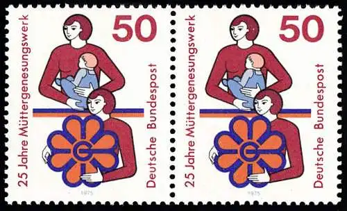 BUND 1975 Michel-Nummer 0831 postfrisch horiz.PAAR