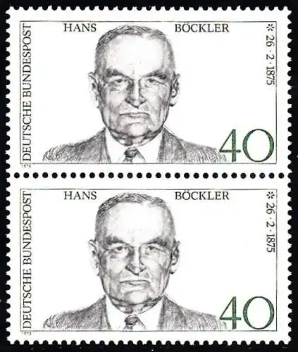 BUND 1975 Michel-Nummer 0832 postfrisch vert.PAAR