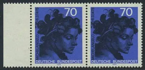 BUND 1975 Michel-Nummer 0833 postfrisch horiz.PAAR RAND links