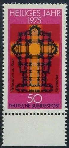 BUND 1975 Michel-Nummer 0834 postfrisch EINZELMARKE RAND unten