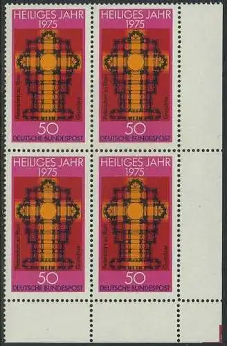 BUND 1975 Michel-Nummer 0834 postfrisch BLOCK ECKRAND unten rechts