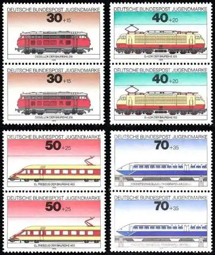 BUND 1975 Michel-Nummer 0836-0839 postfrisch SATZ(4) vert.PAARE