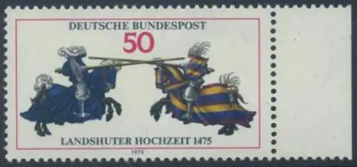 BUND 1975 Michel-Nummer 0844 postfrisch EINZELMARKE RAND rechts