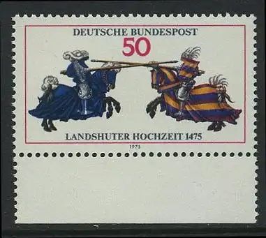 BUND 1975 Michel-Nummer 0844 postfrisch EINZELMARKE RAND unten