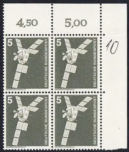 BUND 1975 Michel-Nummer 0846 postfrisch BLOCK ECKRAND oben rechts