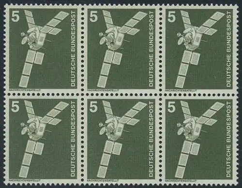 BUND 1975 Michel-Nummer 0846 postfrisch horiz.BLOCK(6) (6h)