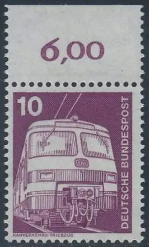 BUND 1975 Michel-Nummer 0847 postfrisch EINZELMARKE RAND oben (b)