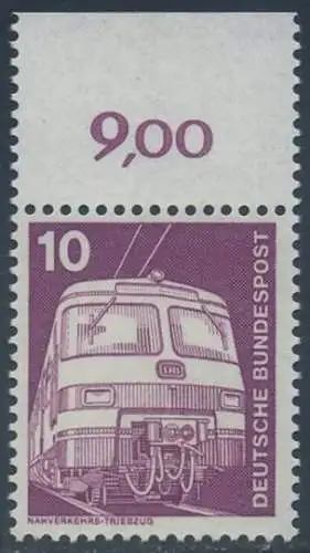 BUND 1975 Michel-Nummer 0847 postfrisch EINZELMARKE RAND oben (cl)