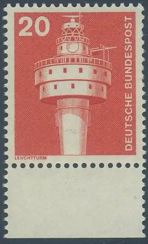 BUND 1975 Michel-Nummer 0848 postfrisch EINZELMARKE RAND unten