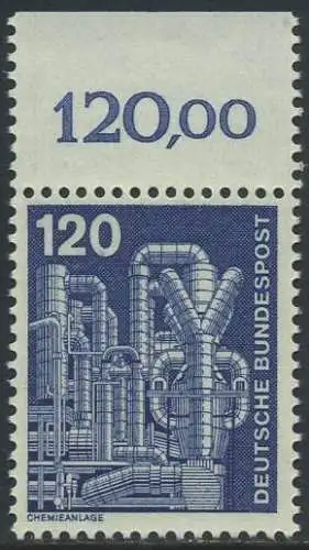 BUND 1975 Michel-Nummer 0855 postfrisch EINZELMARKE RAND oben